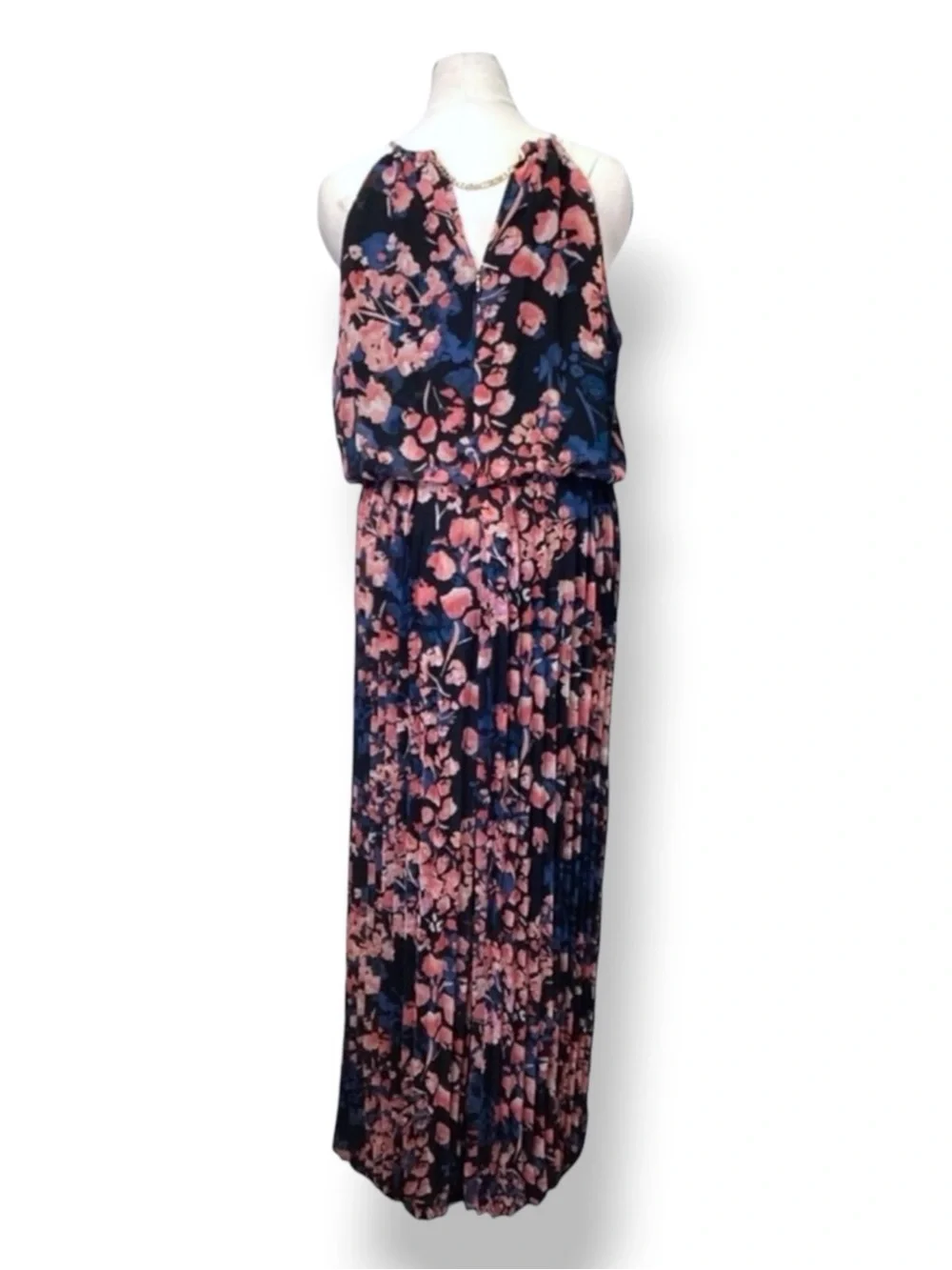 Thalia Sodi Women’s Halterneck Tricut Chain Strap Jumpsuit Floral Black XL